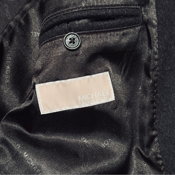 Michael Kors Wool Blend Men’s Coat Grey Charcoal Size 40S - Picture 12 of 13